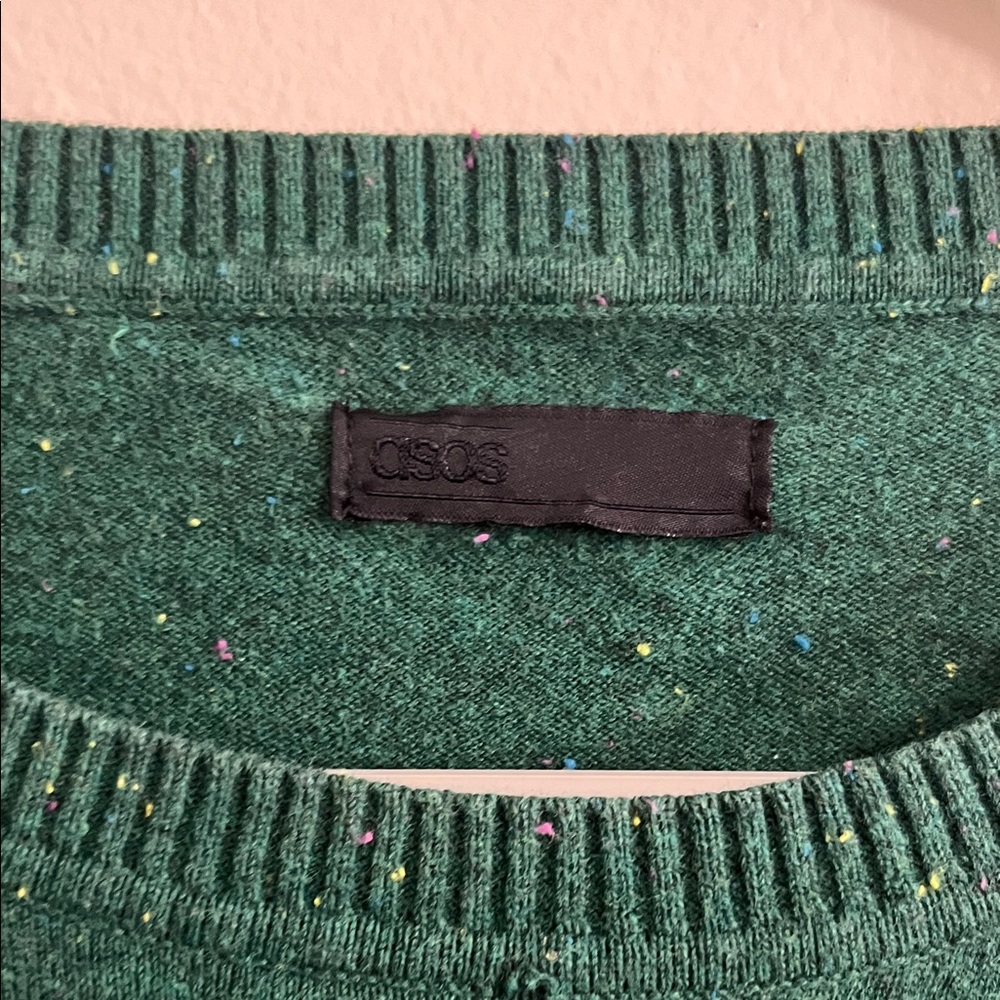 ASOS Forest Green Crewneck Sweater - Picture 2 of 5